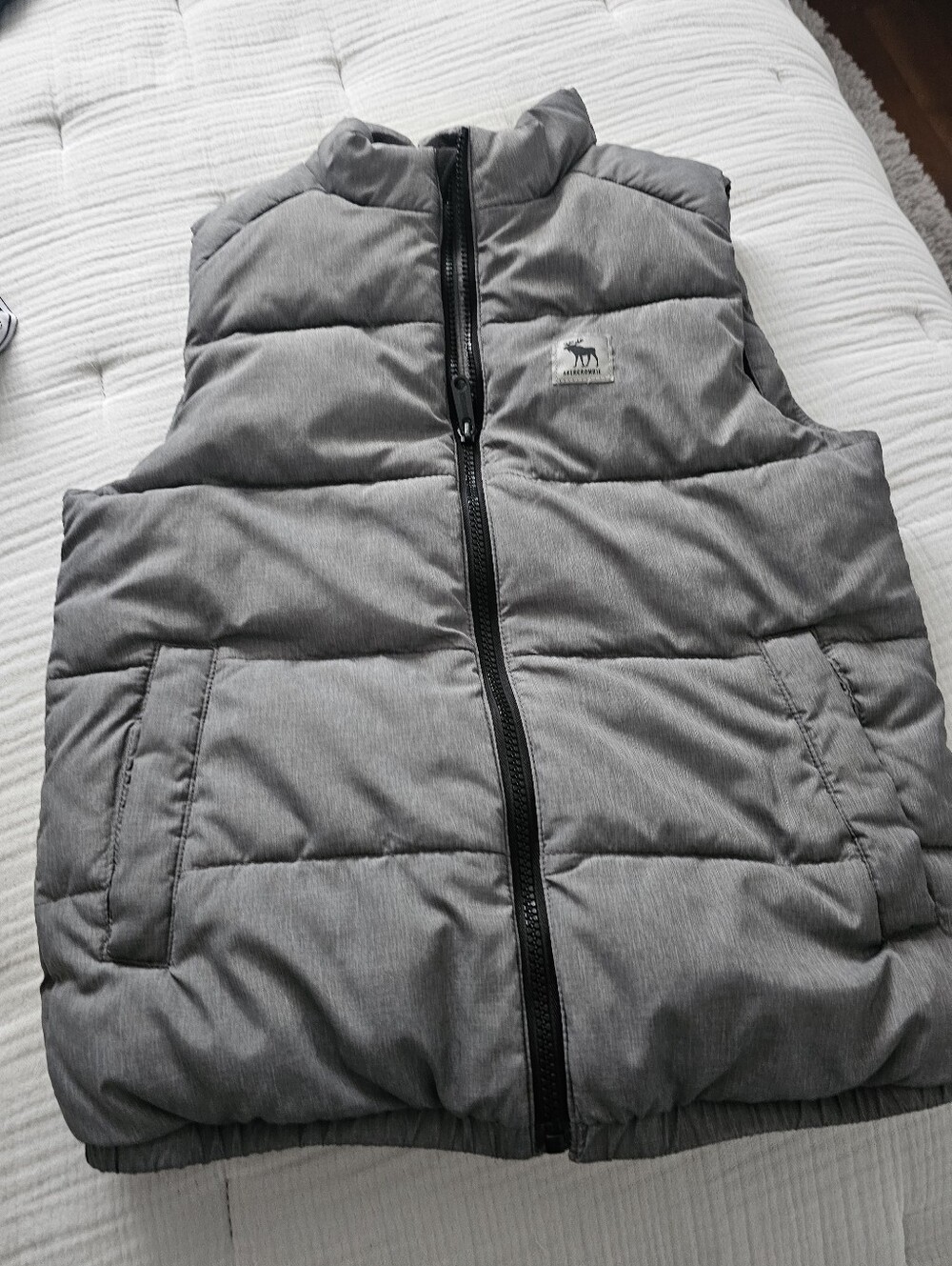 abercrombie kids Heather Gray Puffer Jacket